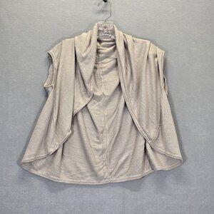Go Silk Women's Size XS/S Beige   Sleeveless Open Front  Cardigan